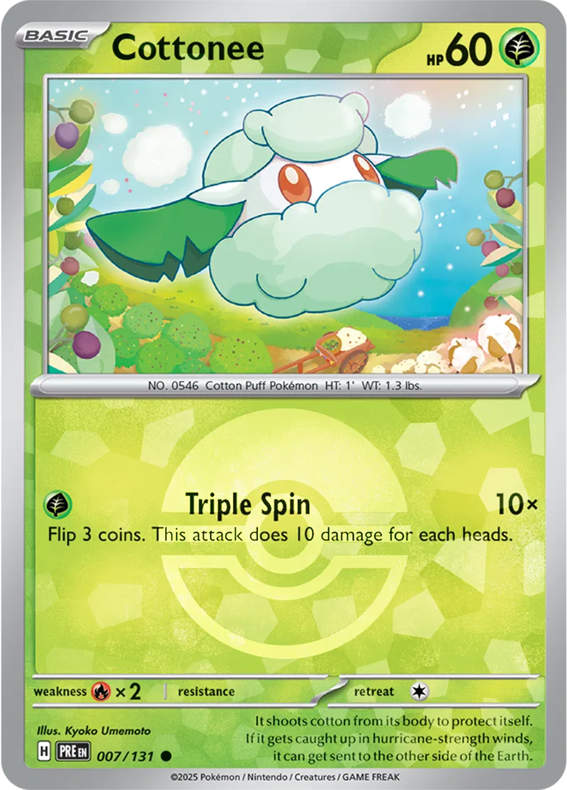 Cottonee Poke ball Holo